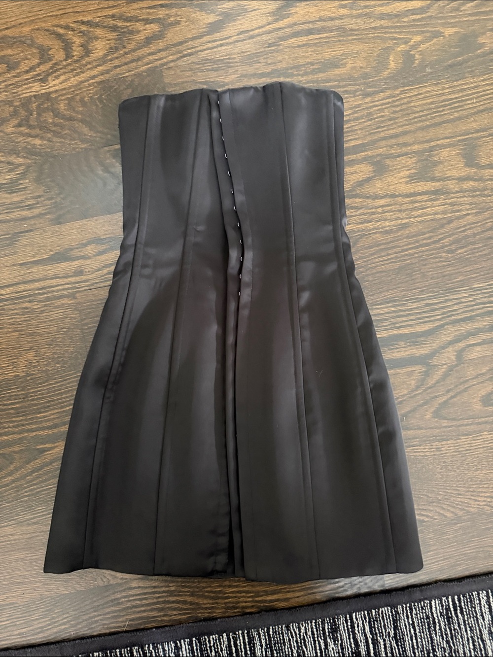 Danielle Guizio Black Strapless Mini Dress